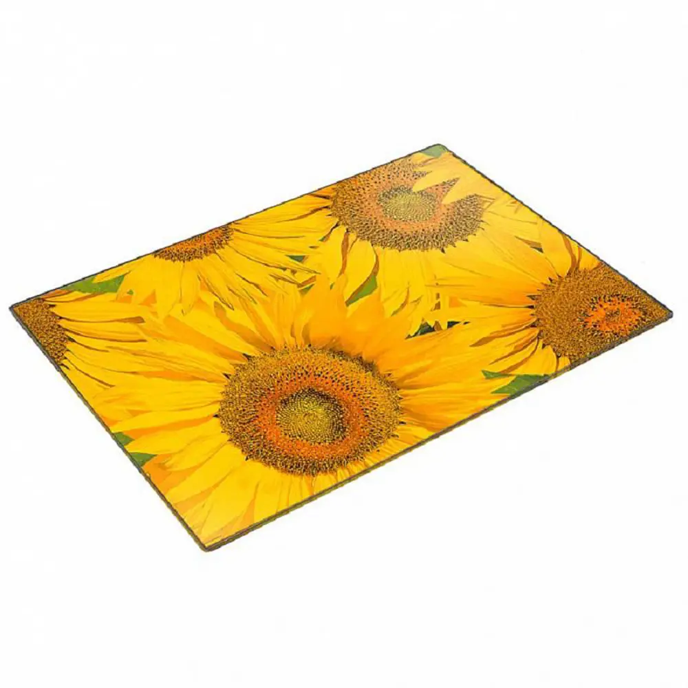 Фото Разделочная доска Zeraks Подсолнухи 20x30 см стекло цвет разноцветный Фото Разделочная доска Zeraks Подсолнухи 20x30 см стекло цвет разноцветный