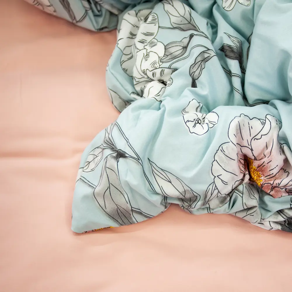 Фото 2 Комплект постельного белья Dome pva841113, евро, сатин цвет синий Фото 2 Комплект постельного белья Dome pva841113, евро, сатин цвет синий