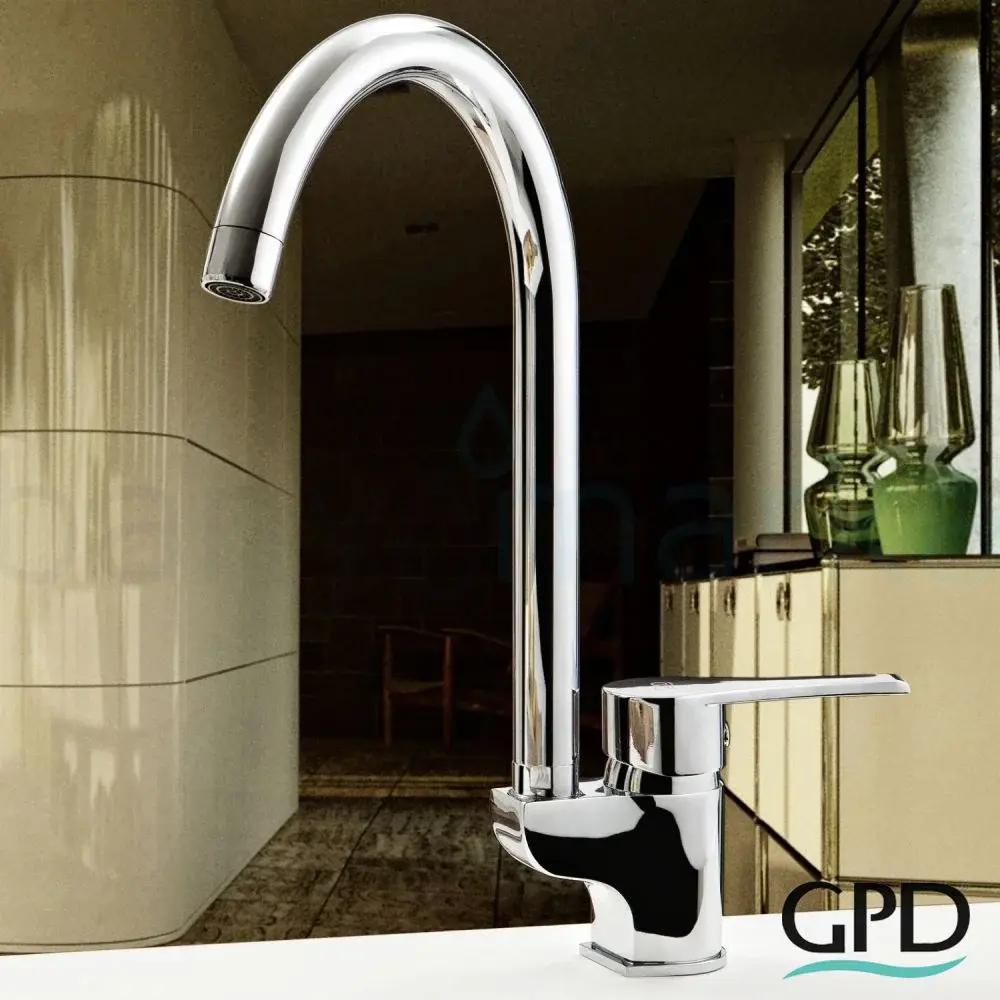 Фото 3 Однорычажный смеситель Gpd Mte65 излив 25.5 см цвет хром Фото 3 Однорычажный смеситель Gpd Mte65 излив 25.5 см цвет хром