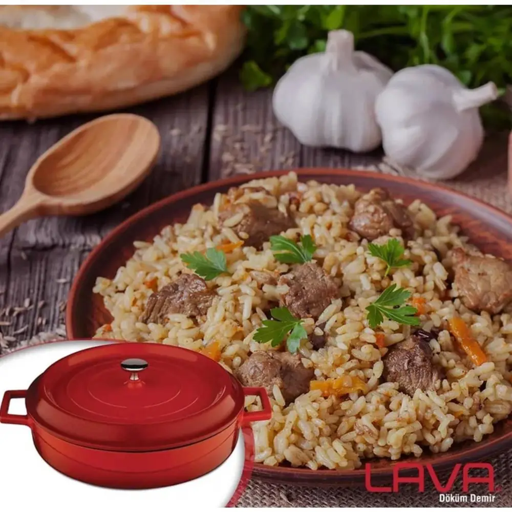 Фото 5 Кастрюля 2.47 л Lava lv y st 24 k1 r с крышкой чугун цвет красный Фото 5 Кастрюля 2.47 л Lava lv y st 24 k1 r с крышкой чугун цвет красный