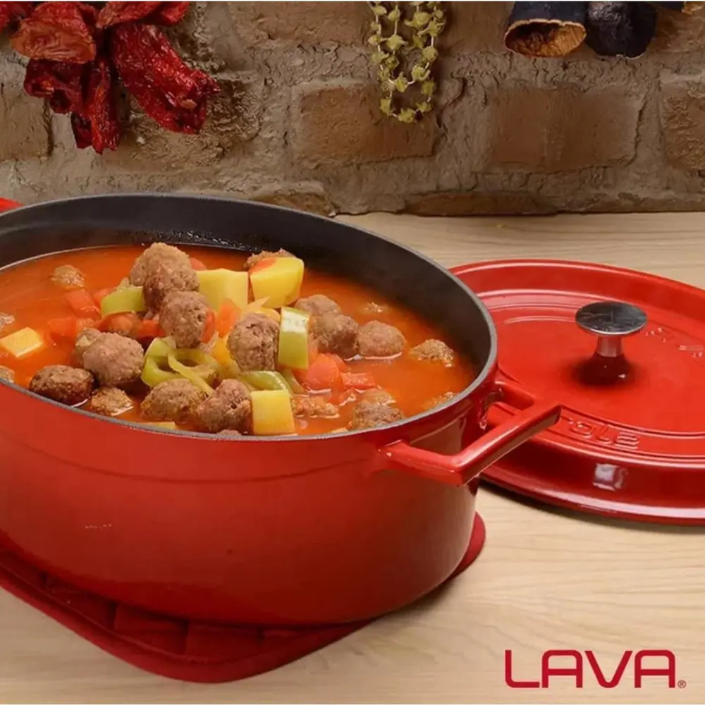 Фото 3 Кастрюля 3.19 л Lava lv o tc 25 k1 o с крышкой чугун цвет оранжевый Фото 3 Кастрюля 3.19 л Lava lv o tc 25 k1 o с крышкой чугун цвет оранжевый