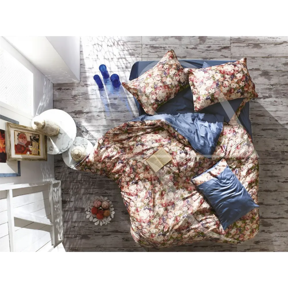 Фото Комплект постельного белья Zebra casa zbrc632746, евро, сатин, разноцветный Фото Комплект постельного белья Zebra casa zbrc632746, евро, сатин, разноцветный
