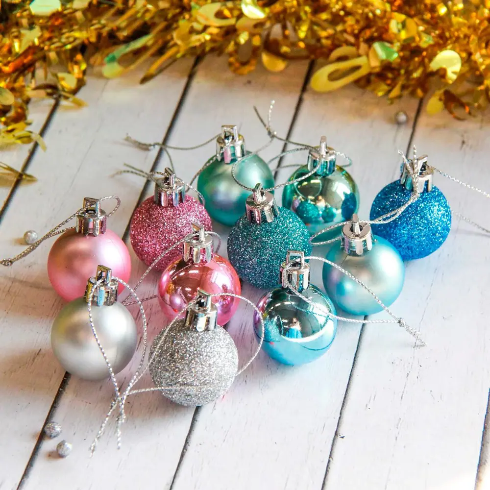 Фото Набор елочных шаров Зимнее волшебство 225479 2122456 3 см пластик разноцветный 25 шт Фото Набор елочных шаров Зимнее волшебство 225479 2122456 3 см пластик разноцветный 25 шт