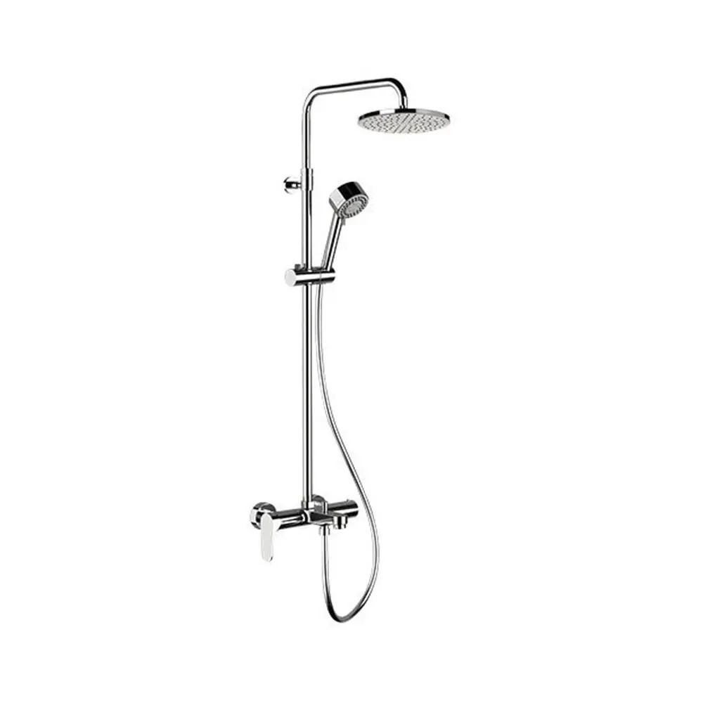 Фото Душевая стойка remer 236854 со смесителем 2 режима цвет Сталь Фото Душевая стойка remer 236854 со смесителем 2 режима цвет Сталь