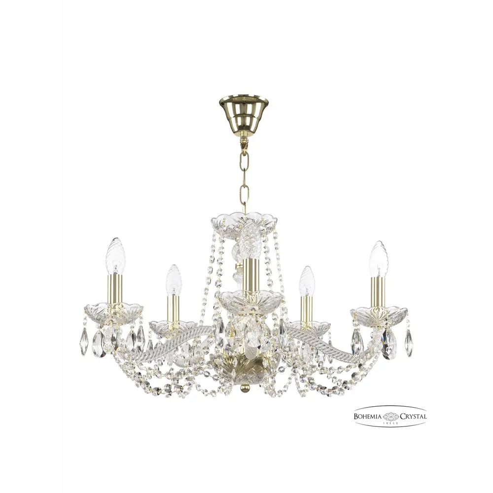Фото Люстра подвесная хрустальная 119/5/200 G Bohemia Ivele Crystal Тип С Фото Люстра подвесная хрустальная 119/5/200 G Bohemia Ivele Crystal Тип С
