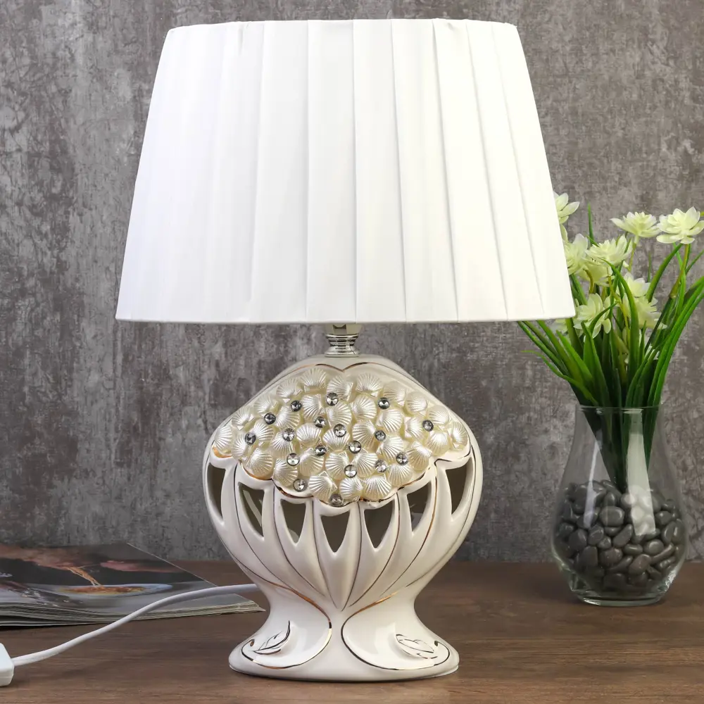 Фото Настольная лампа RISALUX 4551724 7555108 СВ-60 цвет белый Фото Настольная лампа RISALUX 4551724 7555108 СВ-60 цвет белый