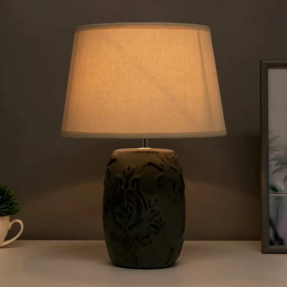 Фото 3 Настольная лампа RISALUX 6249057 16594 F761TT-1471 цвет серый Фото 3 Настольная лампа RISALUX 6249057 16594 F761TT-1471 цвет серый