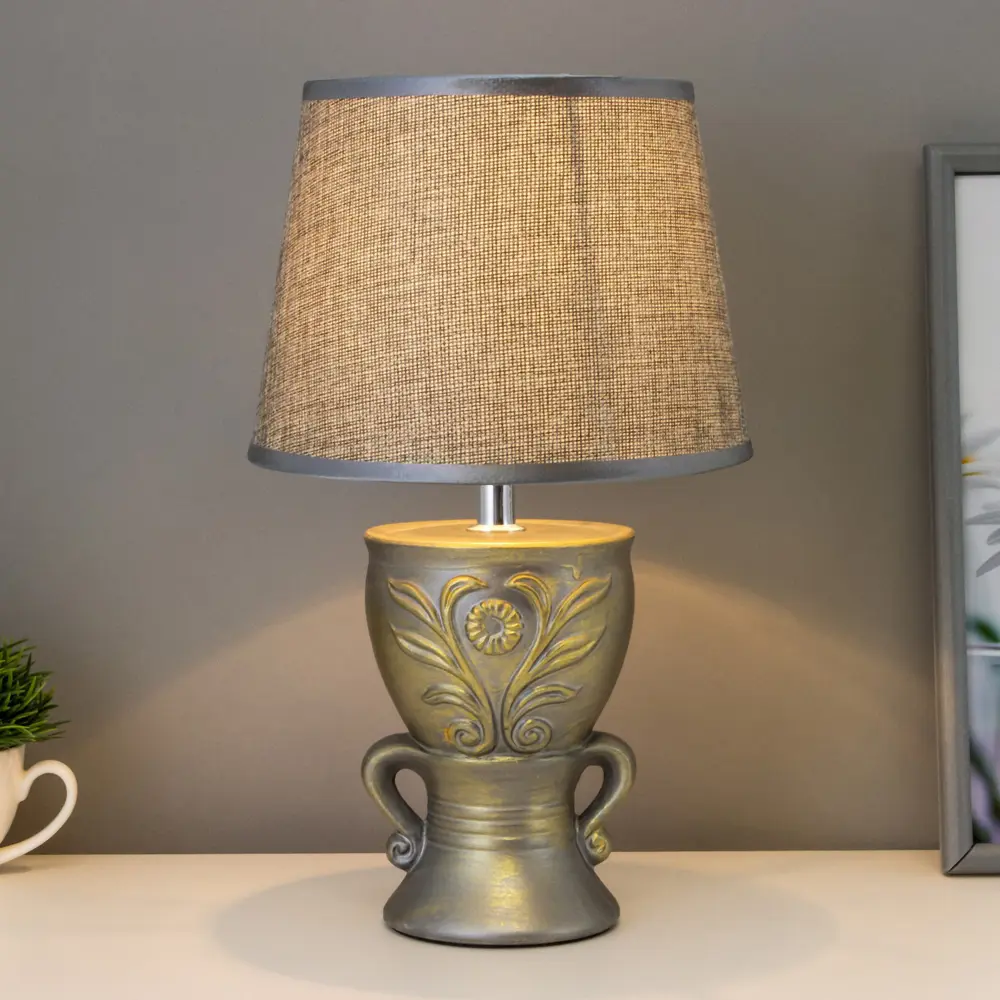 Фото 2 Настольная лампа RISALUX 7143177 16825 FSNL-219 цвет серый Фото 2 Настольная лампа RISALUX 7143177 16825 FSNL-219 цвет серый