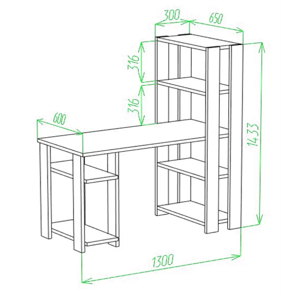 Фото 2 Компьютерный стол Мэрдэс СТН-145/130 БЕН 130x145x65 см ЛДСП цвет серый дуб/белый жемчуг Фото 2 Компьютерный стол Мэрдэс СТН-145/130 БЕН 130x145x65 см ЛДСП цвет серый дуб/белый жемчуг