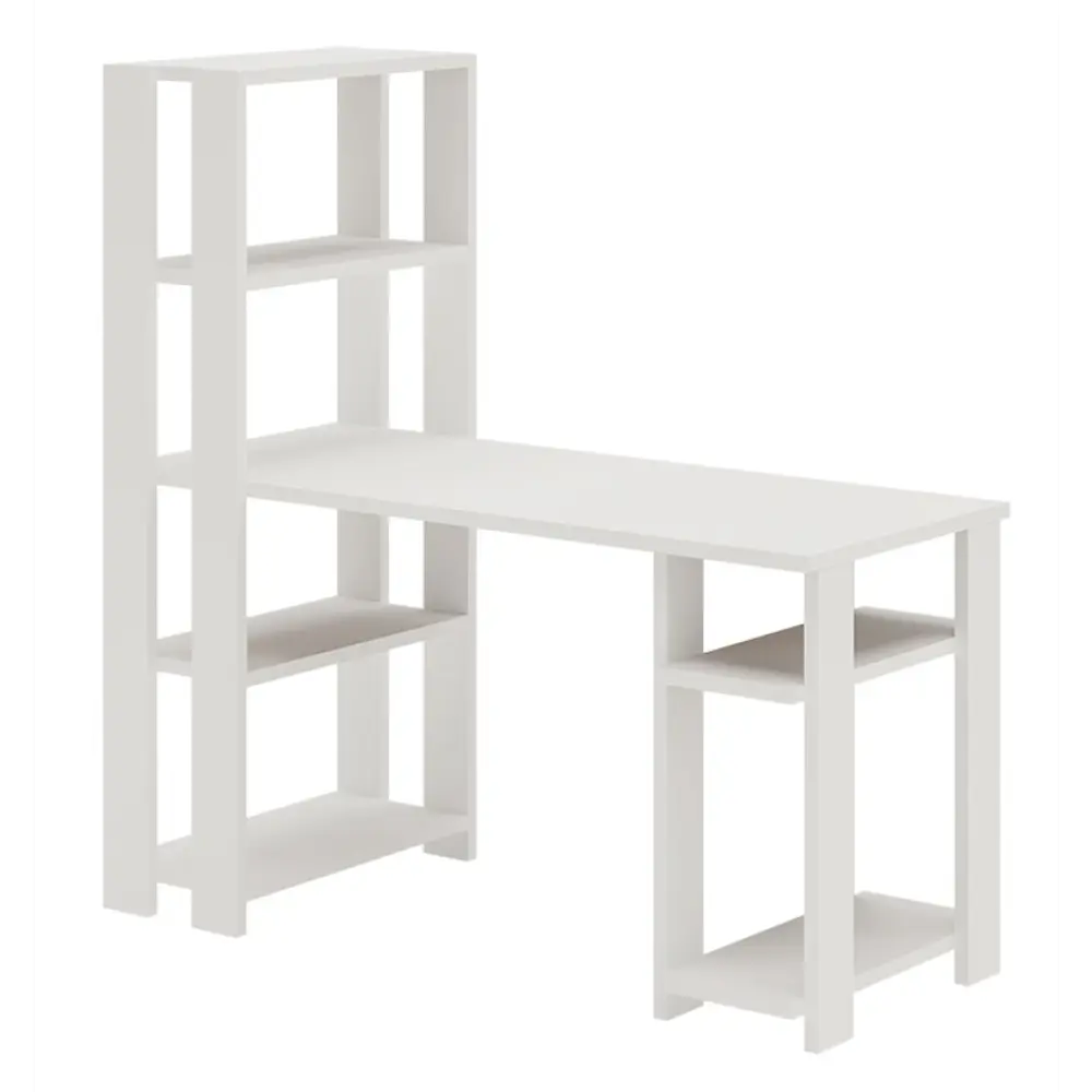 Фото Компьютерный стол Мэрдэс СТН-145/140 БЕ 140x145x65 см ЛДСП цвет белый жемчуг Фото Компьютерный стол Мэрдэс СТН-145/140 БЕ 140x145x65 см ЛДСП цвет белый жемчуг