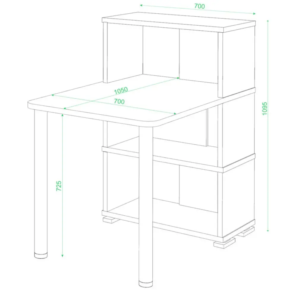 Фото 2 Компьютерный стол Мэрдэс СБ-10М/3 НБЕН 70x109.50x105 см ЛДСП цвет серый дуб/белый жемчуг Фото 2 Компьютерный стол Мэрдэс СБ-10М/3 НБЕН 70x109.50x105 см ЛДСП цвет серый дуб/белый жемчуг