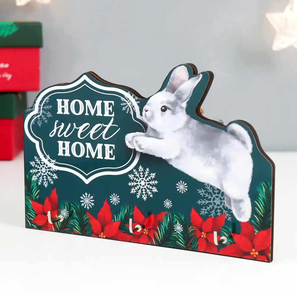 Фото 2 Ключница Simaland 9077579, МДФ, 9.5x15 см, цвет серый Фото 2 Ключница Simaland 9077579, МДФ, 9.5x15 см, цвет серый