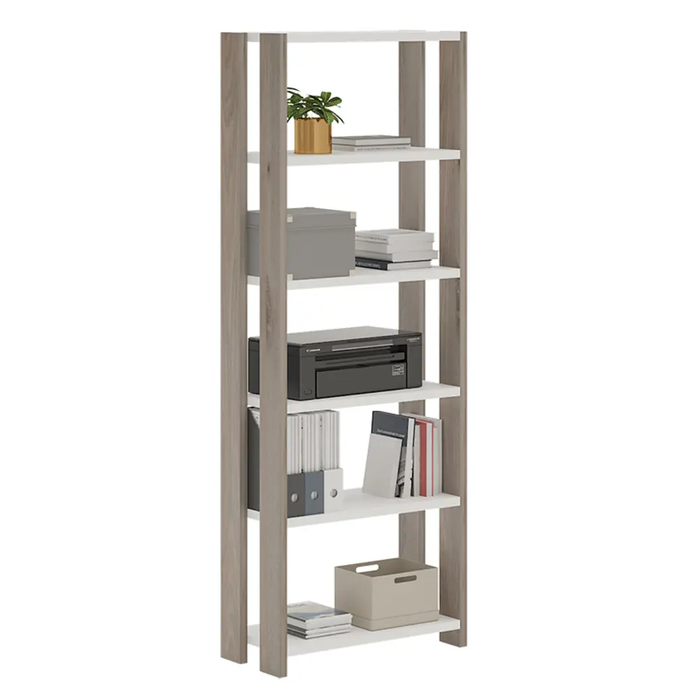 Фото 3 Стеллаж Мэрдэс СТЛН-180 Ш-Ч 65x180x30 см нагрузка на полку 40 кг ЛДСП цвет коричневый Фото 3 Стеллаж Мэрдэс СТЛН-180 Ш-Ч 65x180x30 см нагрузка на полку 40 кг ЛДСП цвет коричневый