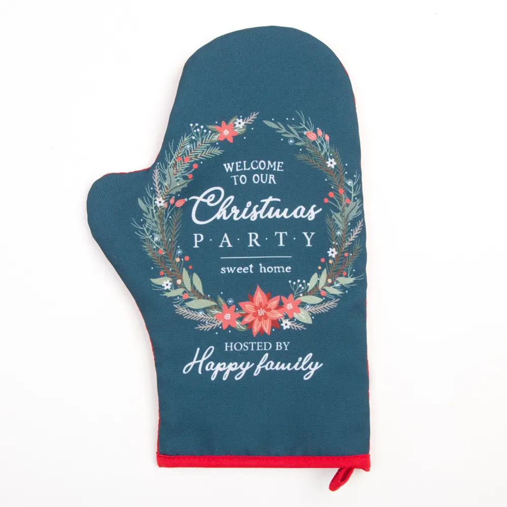 Фото 3 Прихватка Доляна Xmas party 28x28 см габардин цвет синий 2 шт Фото 3 Прихватка Доляна Xmas party 28x28 см габардин цвет синий 2 шт