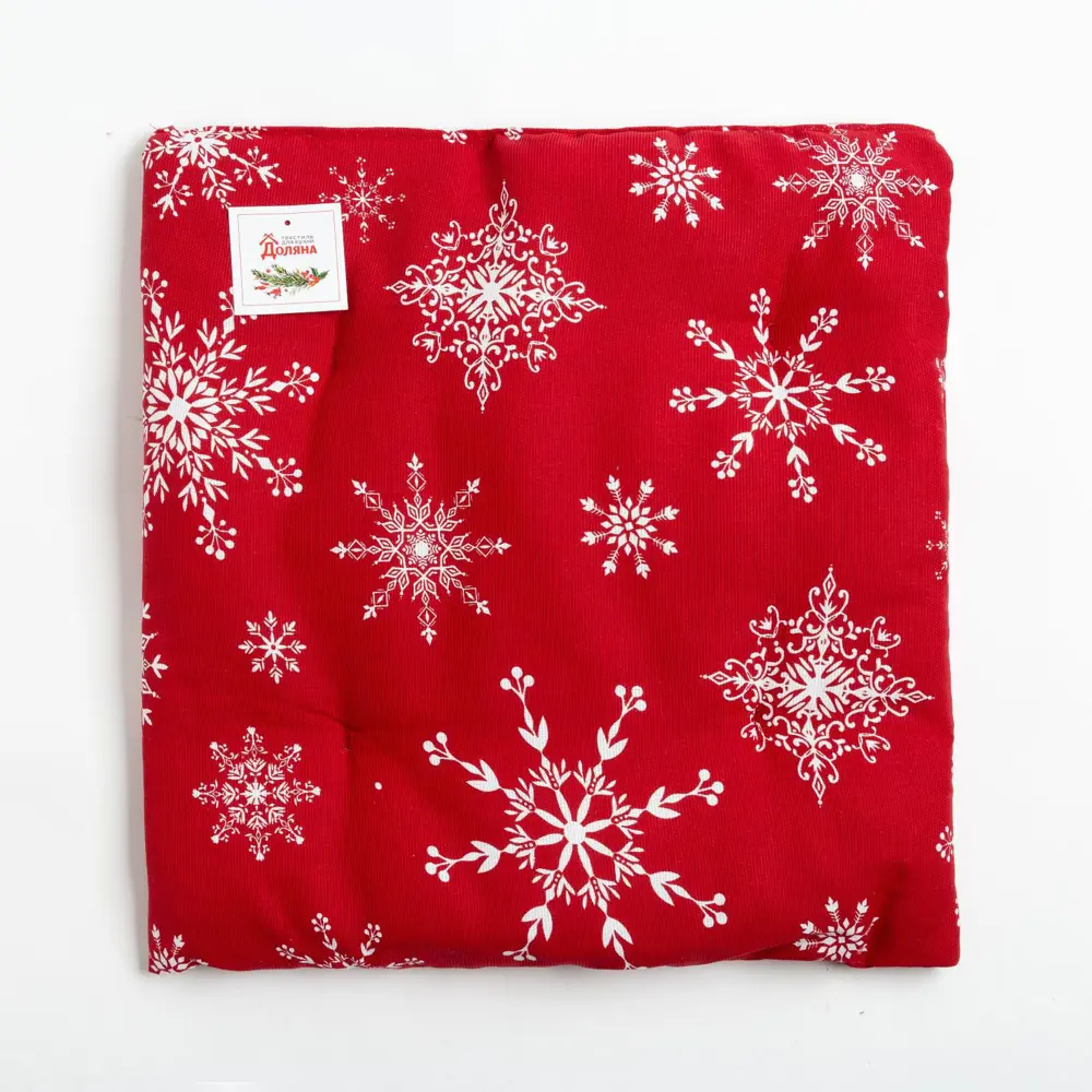 Фото 4 Подушка для стула Доляна 5135294, 42x42 см, цвет красный