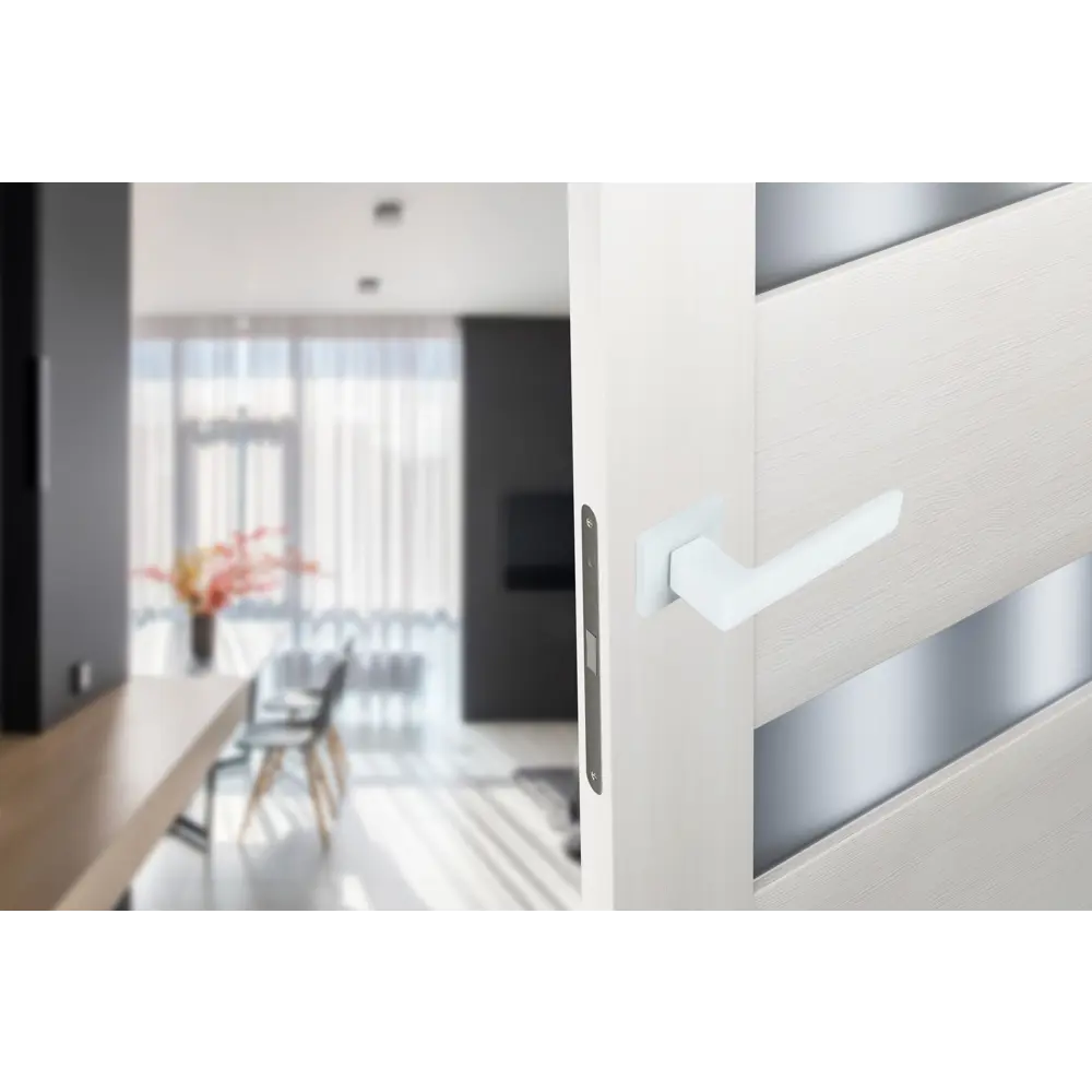 Фото 6 Дверные ручки Edson EDS-179H-Q2, цвет белый Фото 6 Дверные ручки Edson EDS-179H-Q2, цвет белый