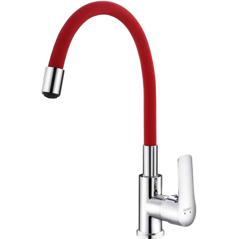 Фото Смеситель для кухни MAXONOR MN70112-6 цвет красный Фото Смеситель для кухни MAXONOR MN70112-6 цвет красный