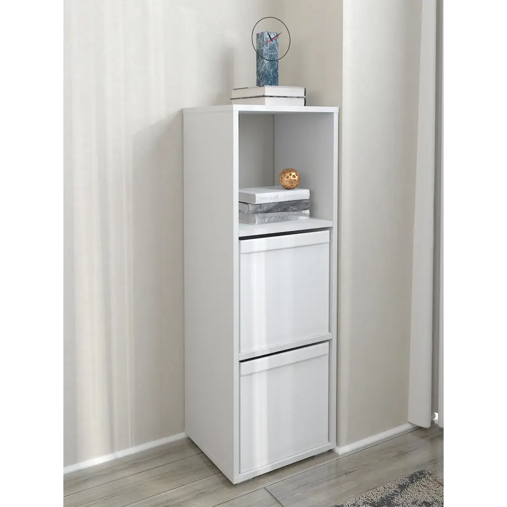 Фото 3 Стеллаж с полками Мебельная фабрика 1+1 35.7x105.6x32 см ЛДСП цвет белый нагрузка на полку до 10 кг Фото 3 Стеллаж с полками Мебельная фабрика 1+1 35.7x105.6x32 см ЛДСП цвет белый нагрузка на полку до 10 кг