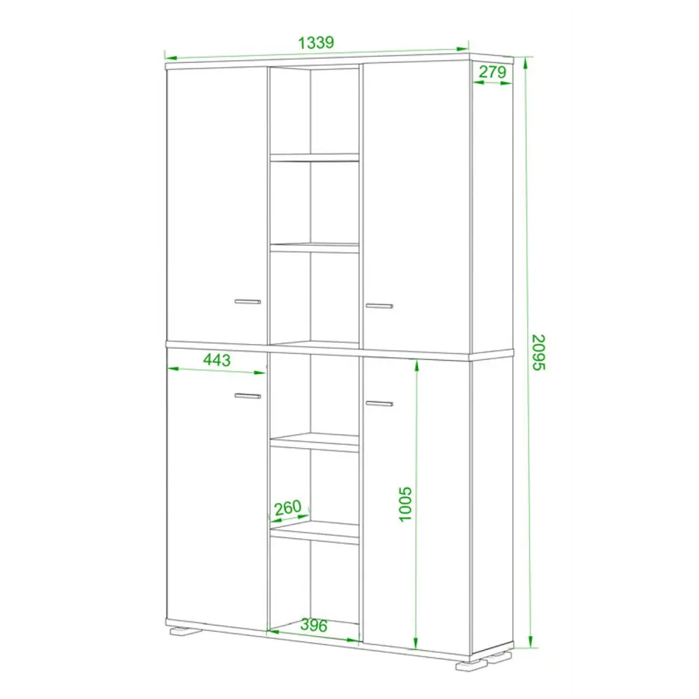 Фото 2 Полка Мэрдэс ПУ-40-5 Ш-Ч 134x213.1x30 см ЛДСП цвет коричневый нагрузка на полку до 40 кг Фото 2 Полка Мэрдэс ПУ-40-5 Ш-Ч 134x213.1x30 см ЛДСП цвет коричневый нагрузка на полку до 40 кг