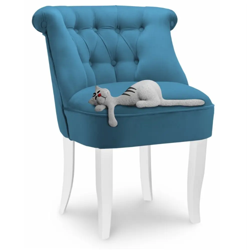 Фото Кресло Лион Амели 68x84x67 см велюр цвет голубой Фото Кресло Лион Амели 68x84x67 см велюр цвет голубой