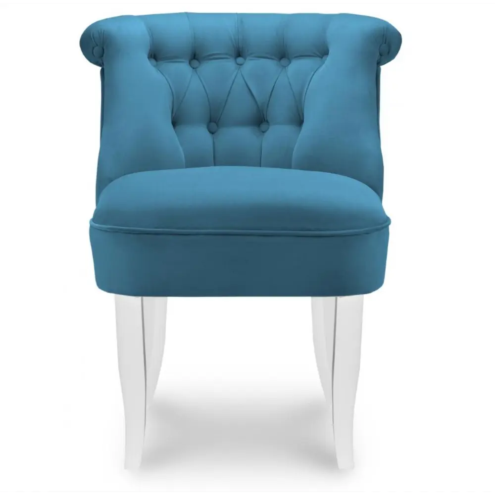 Фото 2 Кресло Лион Амели 68x84x67 см велюр цвет голубой Фото 2 Кресло Лион Амели 68x84x67 см велюр цвет голубой