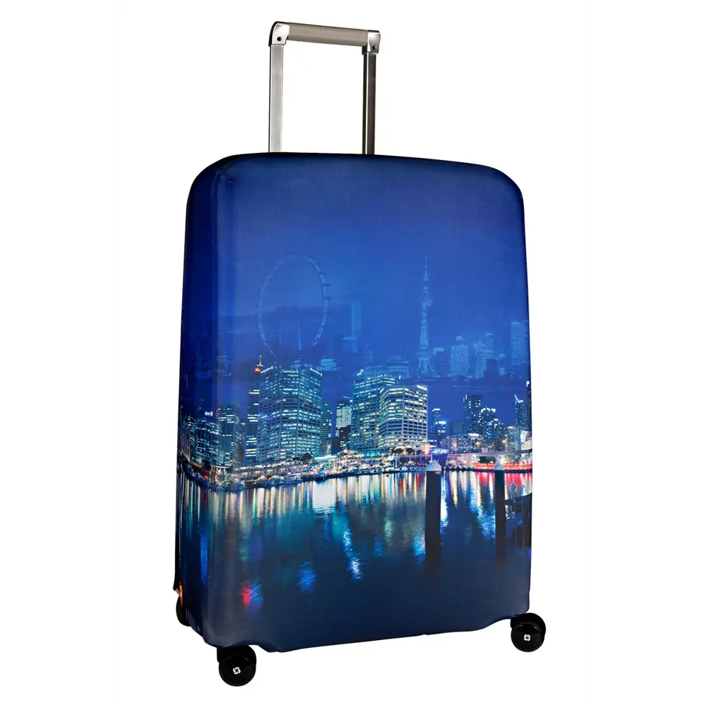 Фото 2 Чехол для чемодана M/L Routemark VoaII 46x72 см цвет синий Фото 2 Чехол для чемодана M/L Routemark VoaII 46x72 см цвет синий