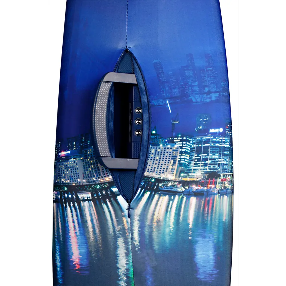 Фото 8 Чехол для чемодана M/L Routemark VoaII 46x72 см цвет синий Фото 8 Чехол для чемодана M/L Routemark VoaII 46x72 см цвет синий