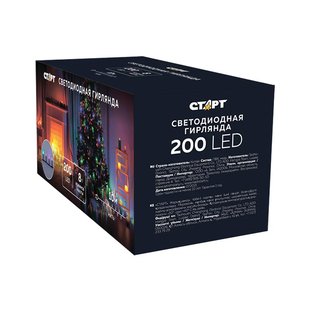 Фото 3 Электрогирлянда универсальная Старт старт нг 200led 220v 8реж 10м нить мульти нить 10 м 200 ламп мультиколор 8 режимов работы Фото 3 Электрогирлянда универсальная Старт старт нг 200led 220v 8реж 10м нить мульти нить 10 м 200 ламп мультиколор 8 режимов работы