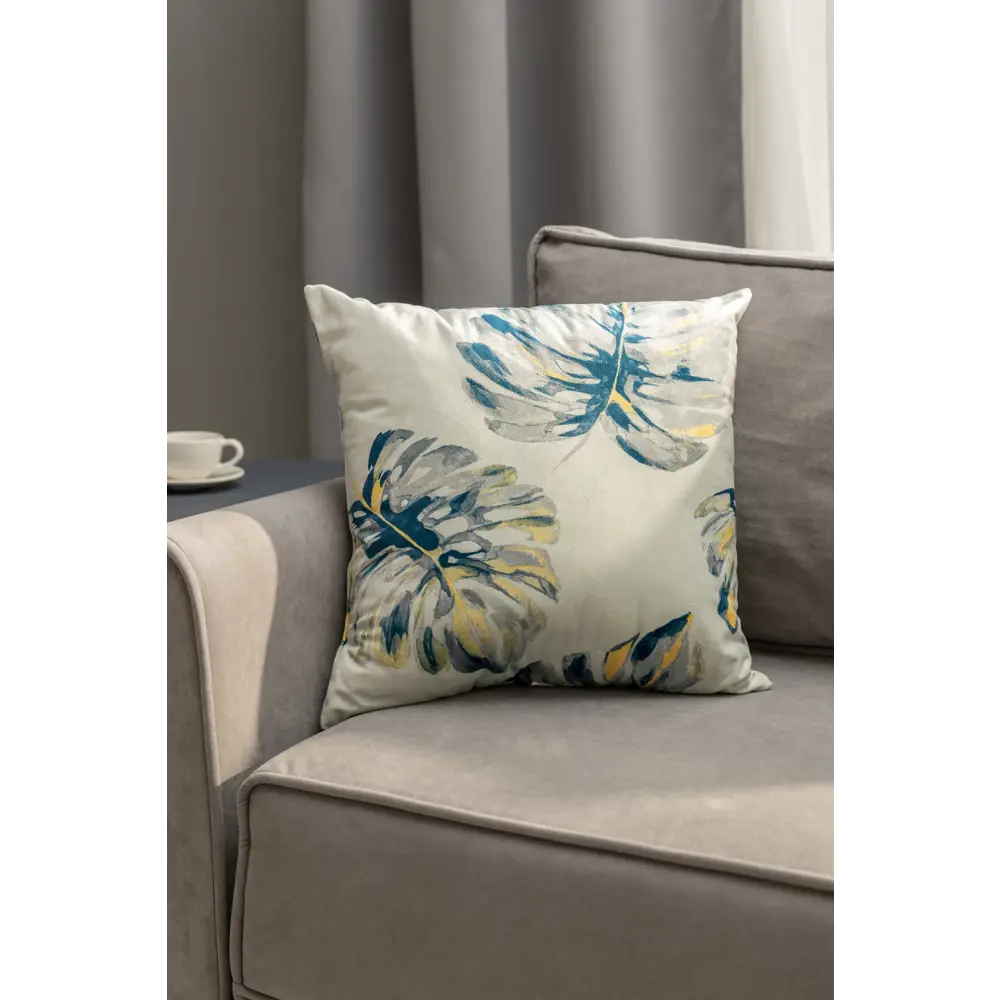 Фото 4 Подушка Seasons Pataharu бархат 45x45 см цвет серый Фото 4 Подушка Seasons Pataharu бархат 45x45 см цвет серый
