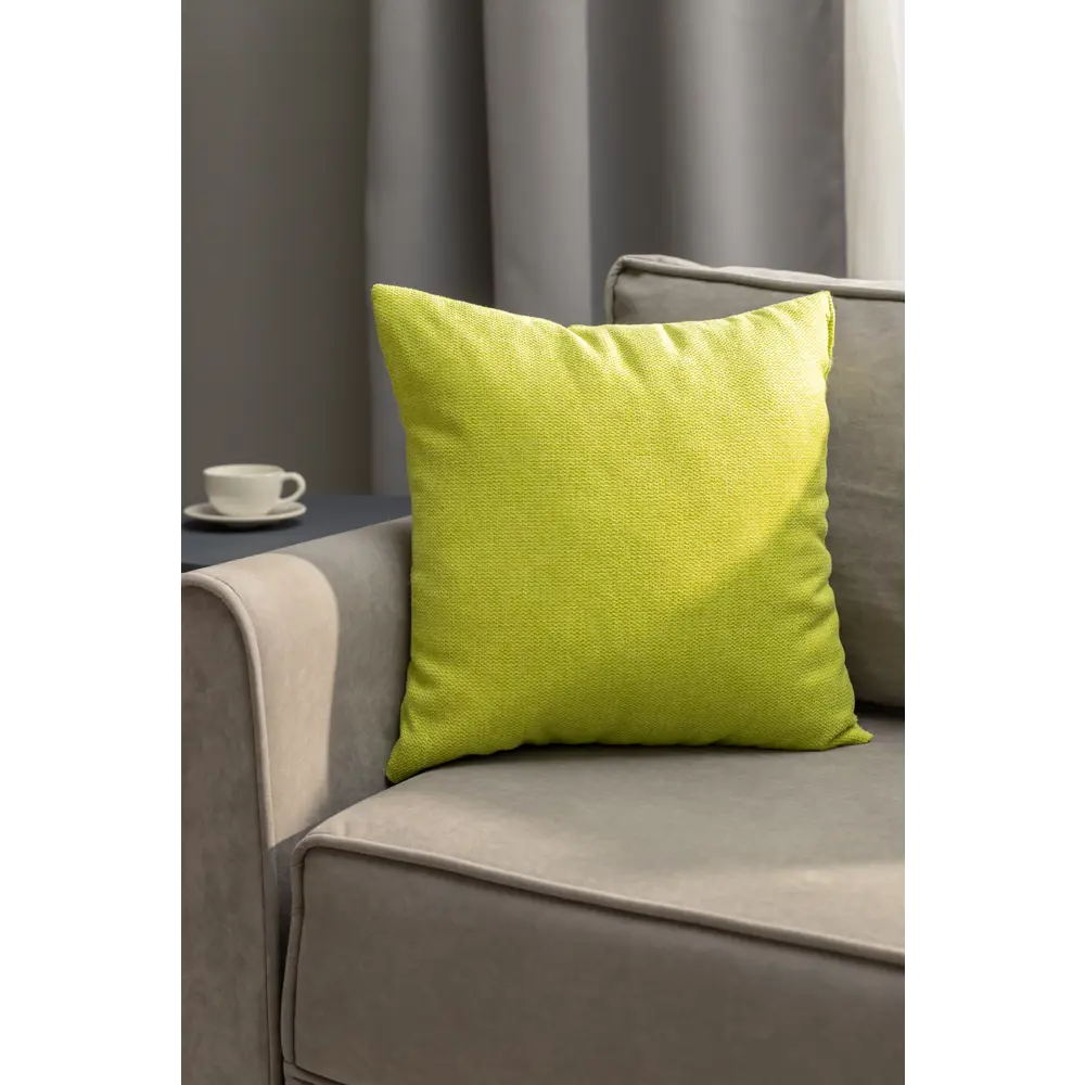Фото 4 Подушка Seasons Taim жаккард 45x45 см цвет салатовый Фото 4 Подушка Seasons Taim жаккард 45x45 см цвет салатовый