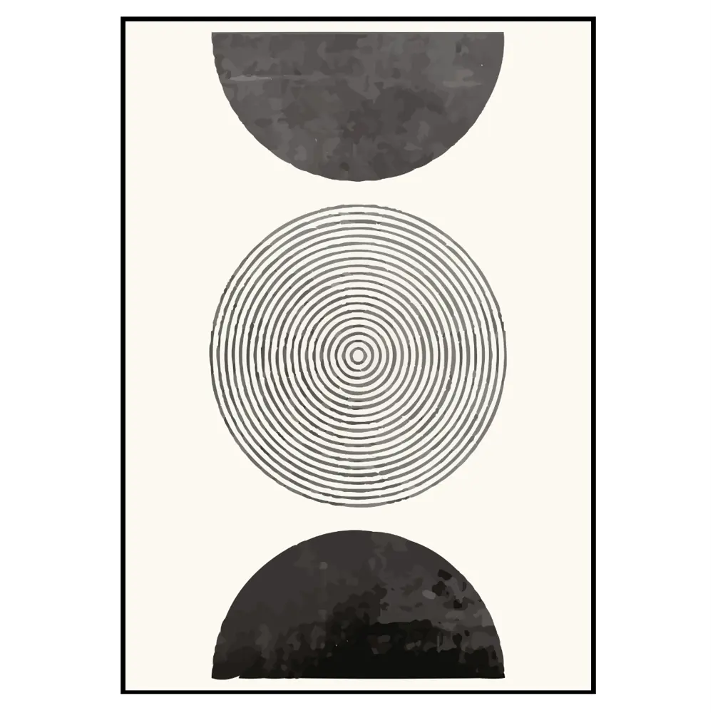 Фото 2 Постер 28 картин Абстракция линии два черных полукруга 50x40 см, в подарочном тубусе без рамы Фото 2 Постер 28 картин Абстракция линии два черных полукруга 50x40 см, в подарочном тубусе без рамы