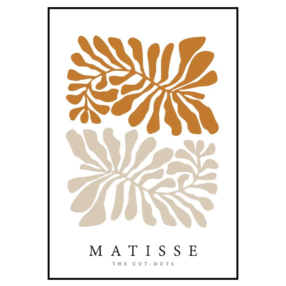 Фото 2 Постер 28 картин "Абстракция матисс растения" 70x50 см, в подарочном тубусе без рамы