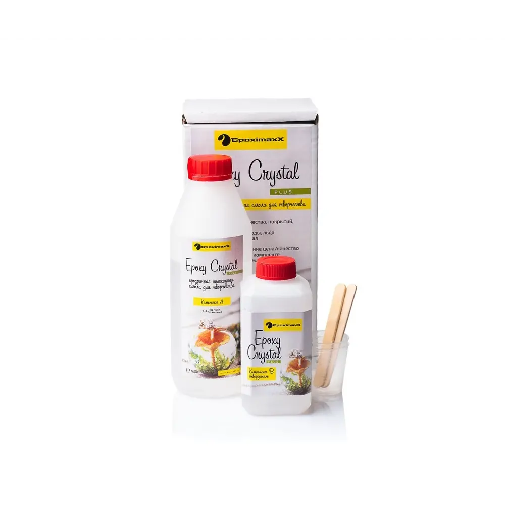 Фото Ювелирная прозрачная смола Epoxy Crystal Plus 580 г EpoximaxX Фото Ювелирная прозрачная смола Epoxy Crystal Plus 580 г EpoximaxX