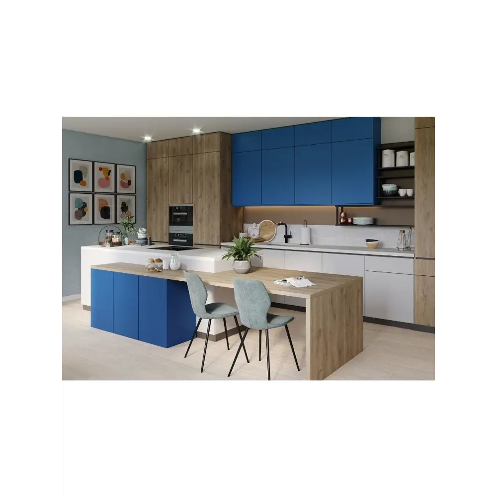 Фото 4 Мебельная деталь Kronostar 1500x1200x16 мм ЛДСП 1.80м² цвет синий атолл