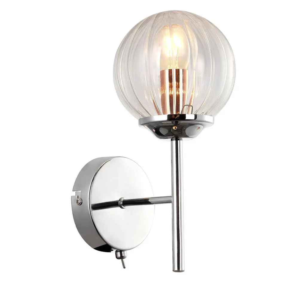 Фото Настенный светильник ARTE LAMP A9276AP-1CC цвет прозрачный Фото Настенный светильник ARTE LAMP A9276AP-1CC цвет прозрачный