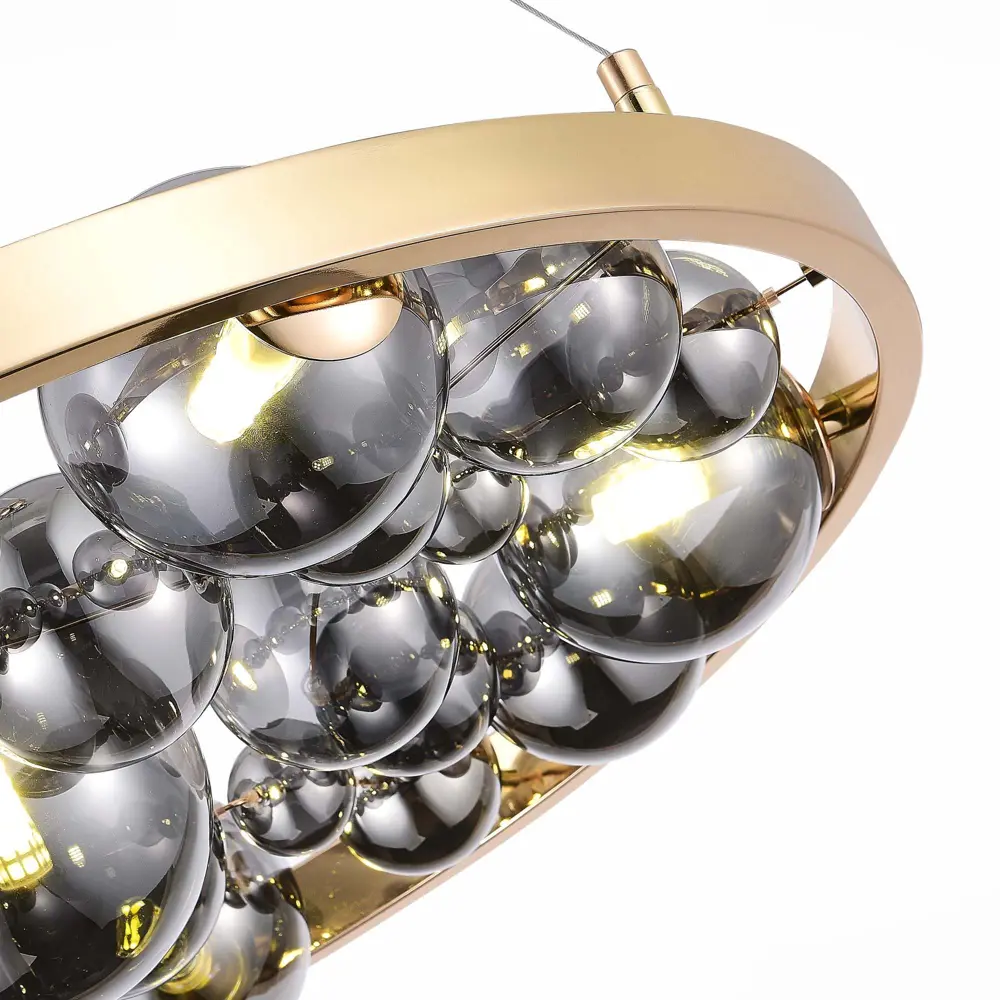 Фото 3 Люстра подвесная светодиодная ST LUCE SL1510.203.06 12 м² нейтральный белый свет цвет золото Фото 3 Люстра подвесная светодиодная ST LUCE SL1510.203.06 12 м² нейтральный белый свет цвет золото