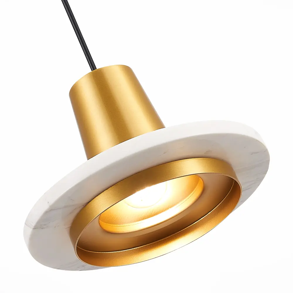 Фото 3 Люстра подвесная светодиодная ST LUCE SL1212.203.01 4 м² нейтральный белый свет цвет латунь Фото 3 Люстра подвесная светодиодная ST LUCE SL1212.203.01 4 м² нейтральный белый свет цвет латунь