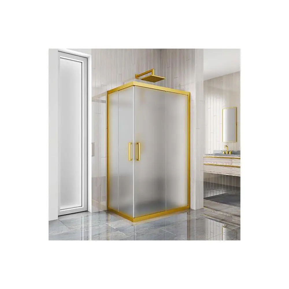 Фото Душевой уголок Creto 129-DEO-160-80-200-MAT-6BR прямоугольник 160x80см бронза профиль эффект стекла матовый Фото Душевой уголок Creto 129-DEO-160-80-200-MAT-6BR прямоугольник 160x80см бронза профиль эффект стекла матовый