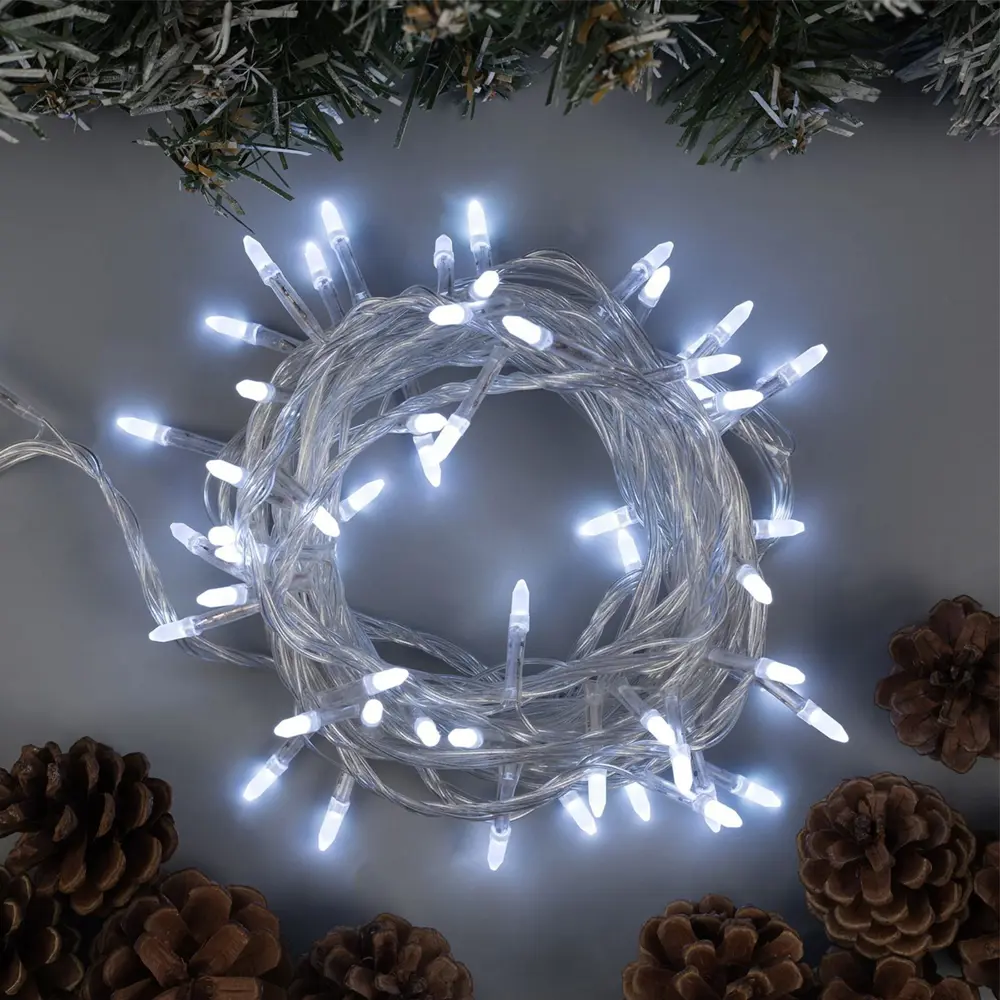 Фото Электрогирлянда комнатная Luazon lighting 1080521 нить 10 м 100 ламп бесцветный 8 режимов работы Фото Электрогирлянда комнатная Luazon lighting 1080521 нить 10 м 100 ламп бесцветный 8 режимов работы
