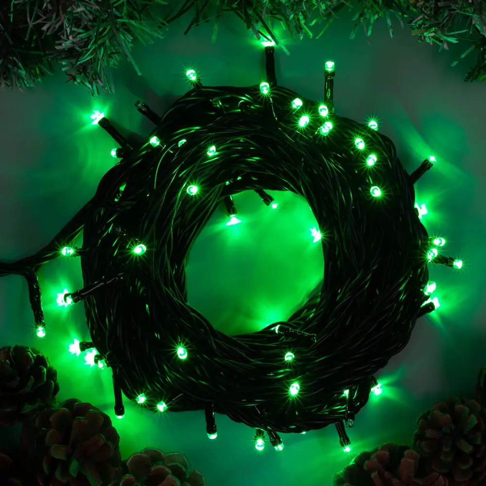 Фото Электрогирлянда наружная Luazon lighting 187244 нить 10 м 100 ламп бесцветный 1 режим работы Фото Электрогирлянда наружная Luazon lighting 187244 нить 10 м 100 ламп бесцветный 1 режим работы