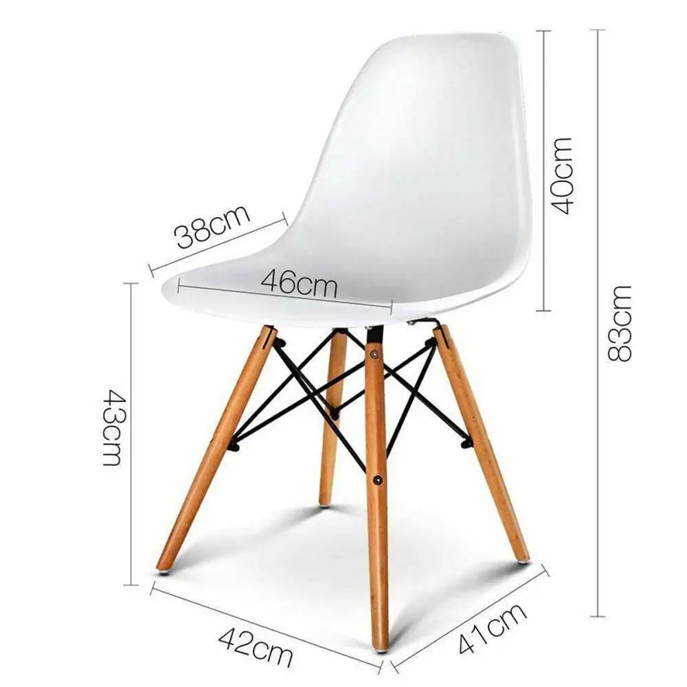 Фото 2 Стул White wall black tattoo Eames 46x41x81 см пластик белый Фото 2 Стул White wall black tattoo Eames 46x41x81 см пластик белый