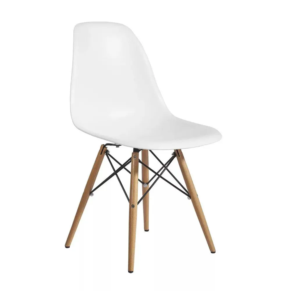 Фото Комплект стульев 2 шт White wall black tattoo Eames 46x41x81 см пластик белый Фото Комплект стульев 2 шт White wall black tattoo Eames 46x41x81 см пластик белый