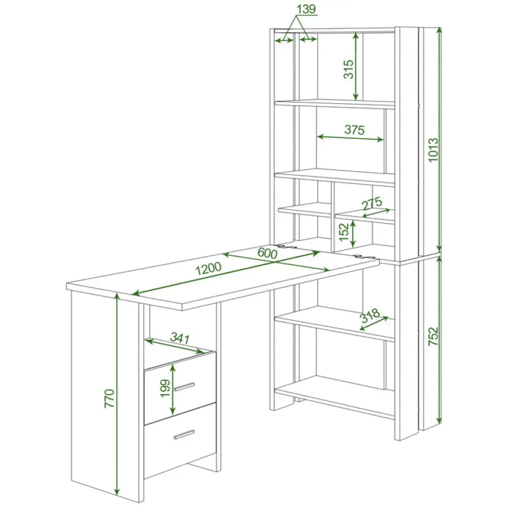 Фото 2 Компьютерный стол Мэрдэс СТЛ-ОВx+С120РПрям НБЕ 70x178.50x152.20 см ЛДСП цвет серый дуб,белый жемчуг Фото 2 Компьютерный стол Мэрдэс СТЛ-ОВx+С120РПрям НБЕ 70x178.50x152.20 см ЛДСП цвет серый дуб,белый жемчуг