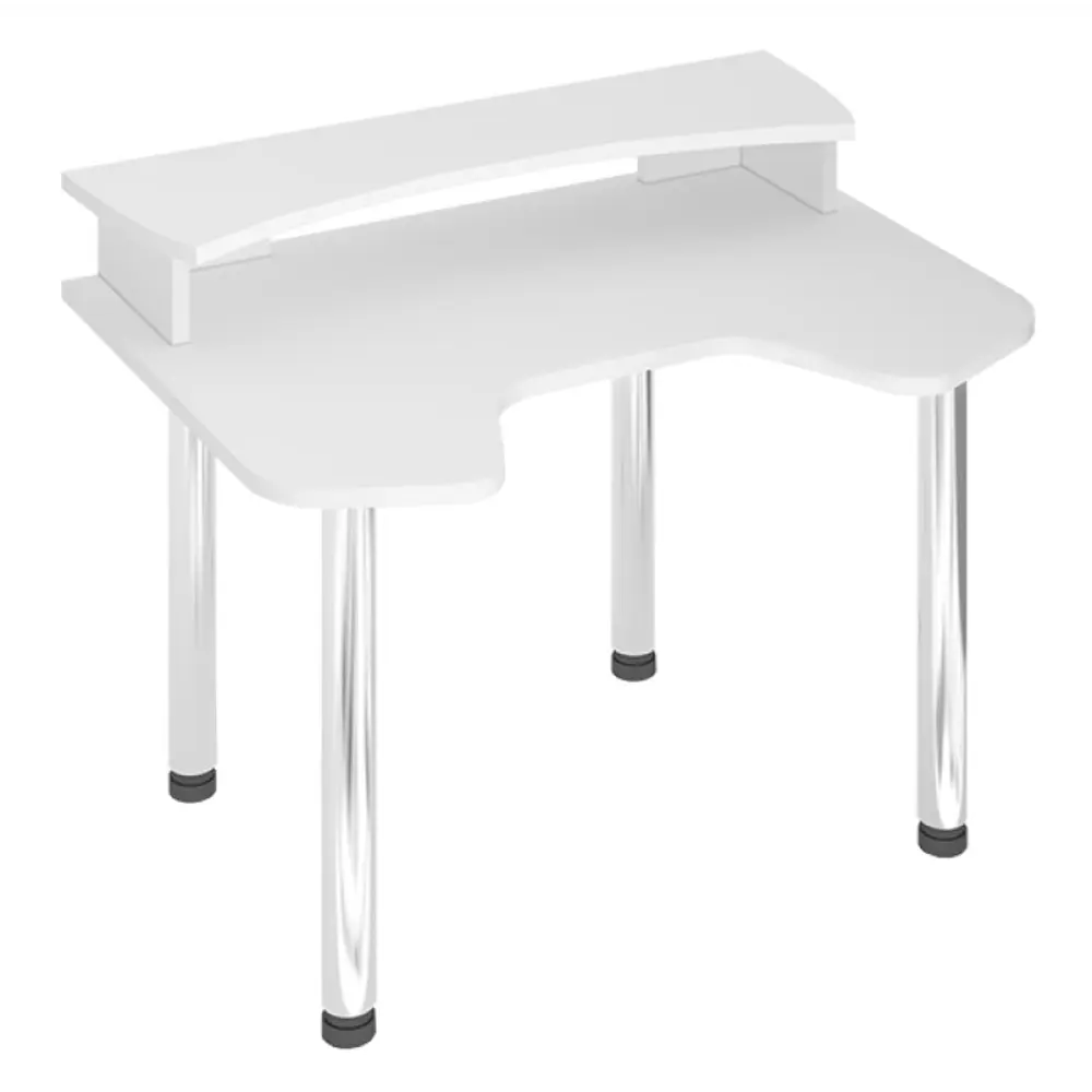 Фото Компьютерный стол Мэрдэс СКЛ-Игр120МО+НКИЛ120 БЕ 120x95x90 см ЛДСП цвет белый жемчуг Фото Компьютерный стол Мэрдэс СКЛ-Игр120МО+НКИЛ120 БЕ 120x95x90 см ЛДСП цвет белый жемчуг