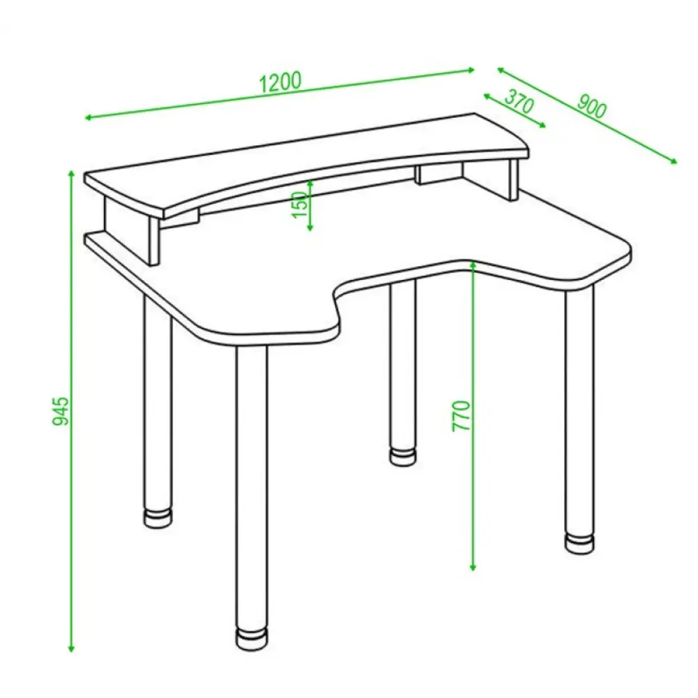 Фото 2 Компьютерный стол Мэрдэс СКЛ-Игр120МО+НКИЛ120 БЕ 120x95x90 см ЛДСП цвет белый жемчуг Фото 2 Компьютерный стол Мэрдэс СКЛ-Игр120МО+НКИЛ120 БЕ 120x95x90 см ЛДСП цвет белый жемчуг