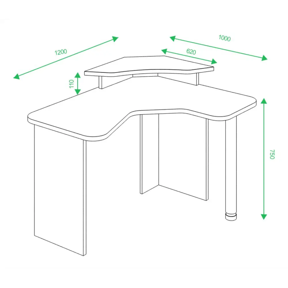 Фото 2 Компьютерный стол Мэрдэс СКЛ-ИгрУгл120 ЧБЕ+НКИЛ-УГЛ ЧБЕ правый 120x88x100 см ЛДСП цвет черный,белый жемчуг Фото 2 Компьютерный стол Мэрдэс СКЛ-ИгрУгл120 ЧБЕ+НКИЛ-УГЛ ЧБЕ правый 120x88x100 см ЛДСП цвет черный,белый жемчуг