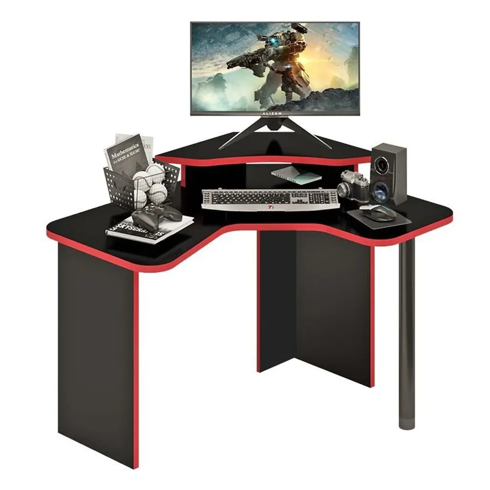 Фото 3 Компьютерный стол Мэрдэс СКЛ-ИгрУгл120 ЧБЕ+НКИЛ-УГЛ ЧБЕ правый 120x88x100 см ЛДСП цвет черный,белый жемчуг Фото 3 Компьютерный стол Мэрдэс СКЛ-ИгрУгл120 ЧБЕ+НКИЛ-УГЛ ЧБЕ правый 120x88x100 см ЛДСП цвет черный,белый жемчуг