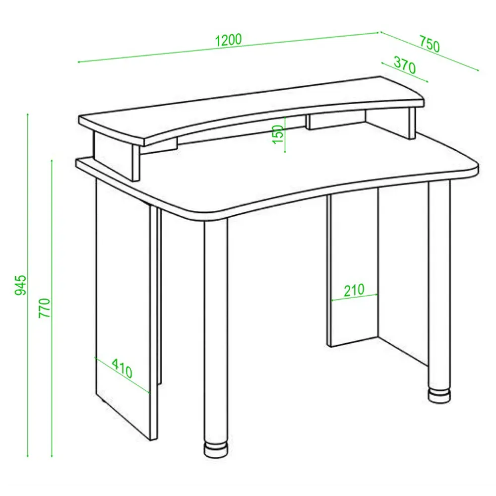 Фото 2 Компьютерный стол Мэрдэс СКЛ-Софт120+НКИЛ120 ЧБЕ 120x95x75 см ЛДСП цвет черный,белый жемчуг Фото 2 Компьютерный стол Мэрдэс СКЛ-Софт120+НКИЛ120 ЧБЕ 120x95x75 см ЛДСП цвет черный,белый жемчуг