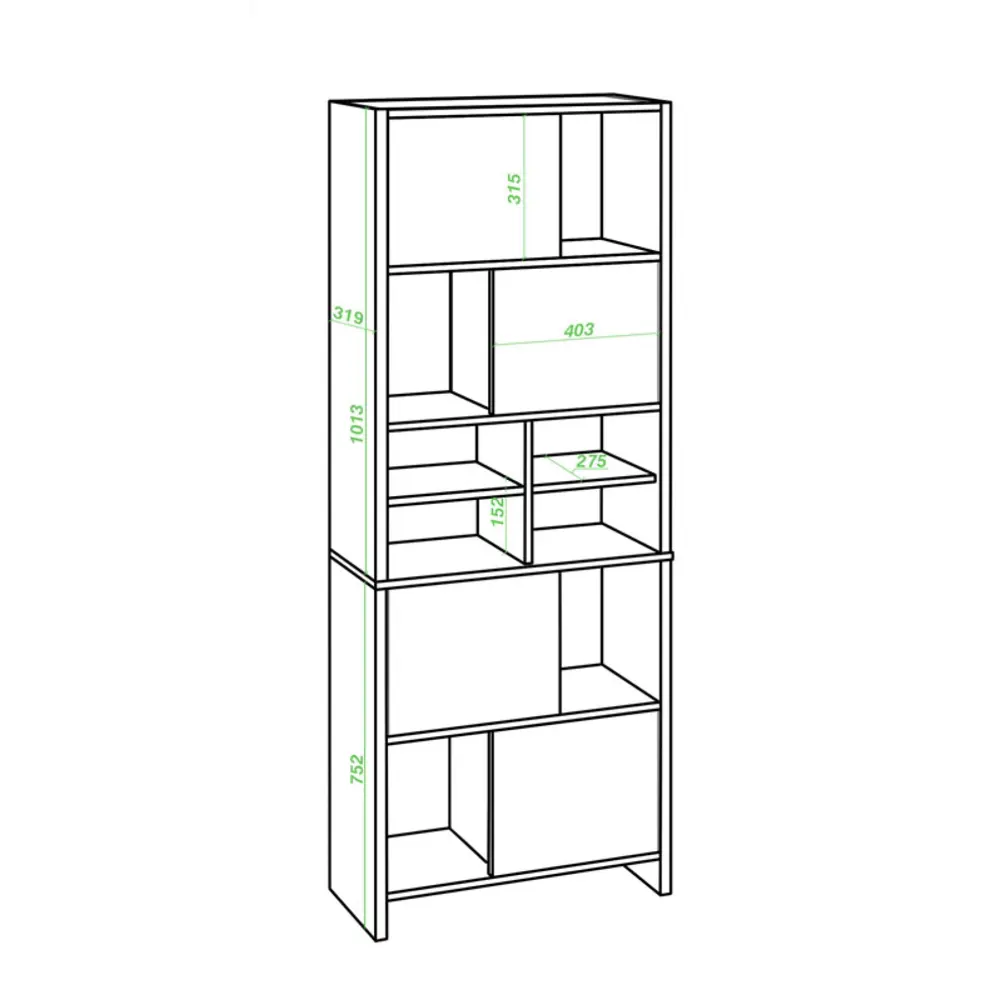Фото 2 Стеллаж Мэрдэс СТЛ-ЗВx ШК-Ч 70x178.50x32 см нагрузка до 40 кг ЛДСП цвет коричневый,бежево-белый Фото 2 Стеллаж Мэрдэс СТЛ-ЗВx ШК-Ч 70x178.50x32 см нагрузка до 40 кг ЛДСП цвет коричневый,бежево-белый
