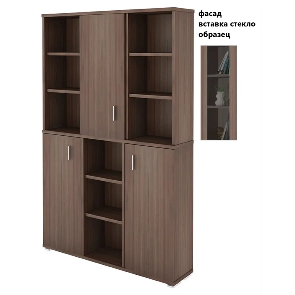 Фото Полка Мэрдэс ПУ-40-3-ФС Ш-Ч 134x213.10x30 см нагрузка до 40 кг ЛДСП цвет коричневый Фото Полка Мэрдэс ПУ-40-3-ФС Ш-Ч 134x213.10x30 см нагрузка до 40 кг ЛДСП цвет коричневый